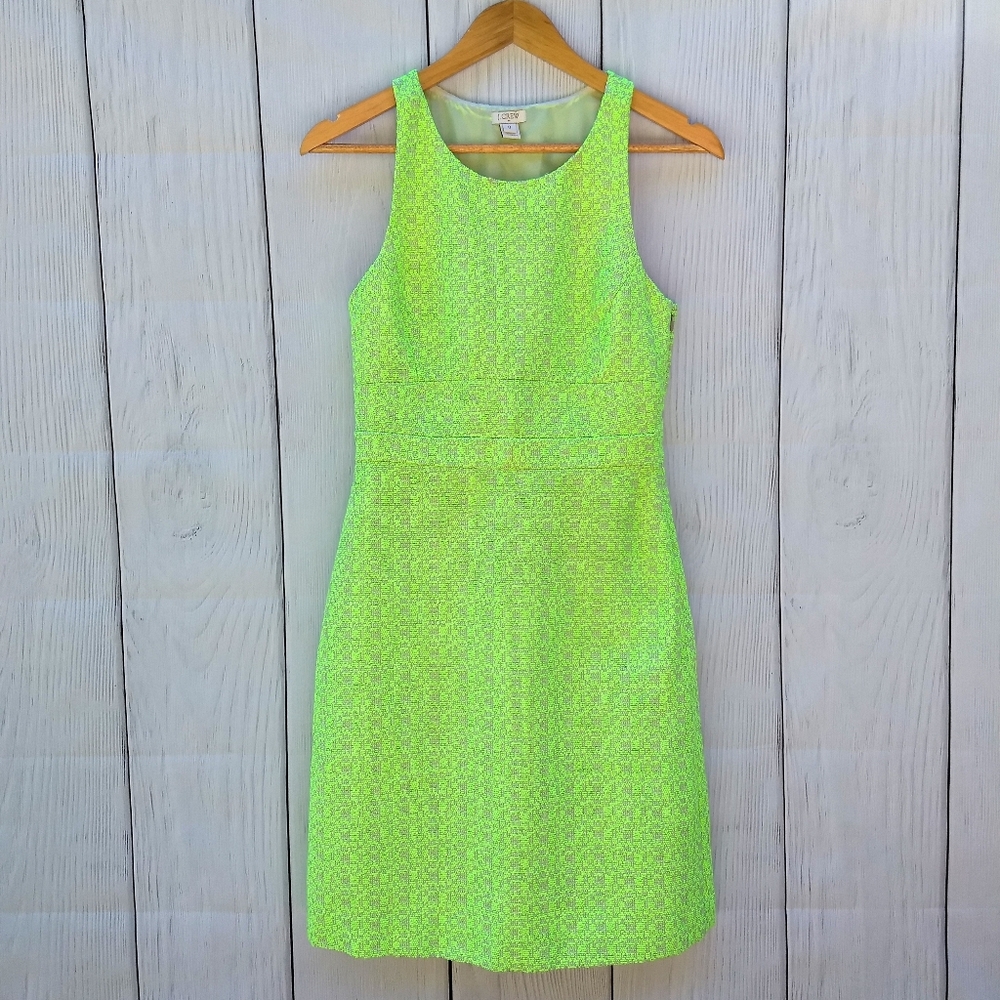 J. Crew Neon Green Mini Dress